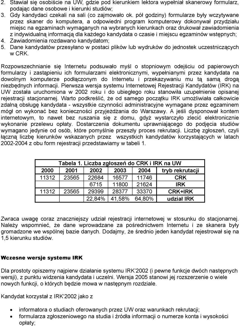 zawiadomienia z indywidualną informacją dla każdego kandydata o czasie i miejscu egzaminów wstępnych; 4. Zawiadomienia rozdawano kandydatom; 5.