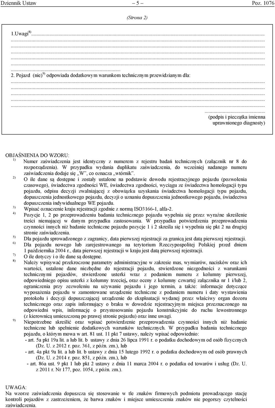 W przypadku wydania duplikatu zaświadczenia, do wcześniej nadanego numeru zaświadczenia dodaje się W, co oznacza wtórnik.