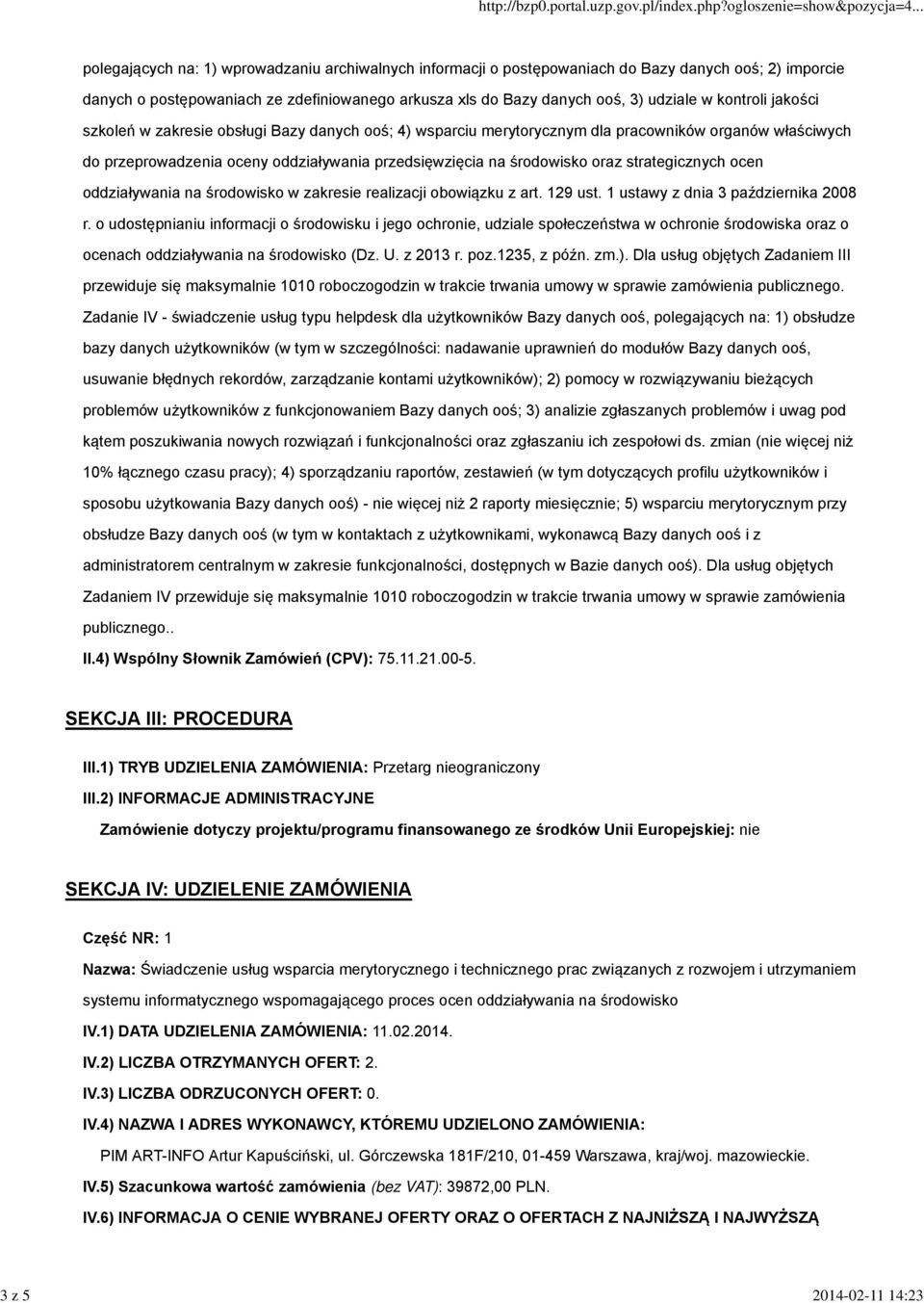 strategicznych ocen oddziaływania na środowisko w zakresie realizacji obowiązku z art. 129 ust. 1 ustawy z dnia 3 października 2008 r.