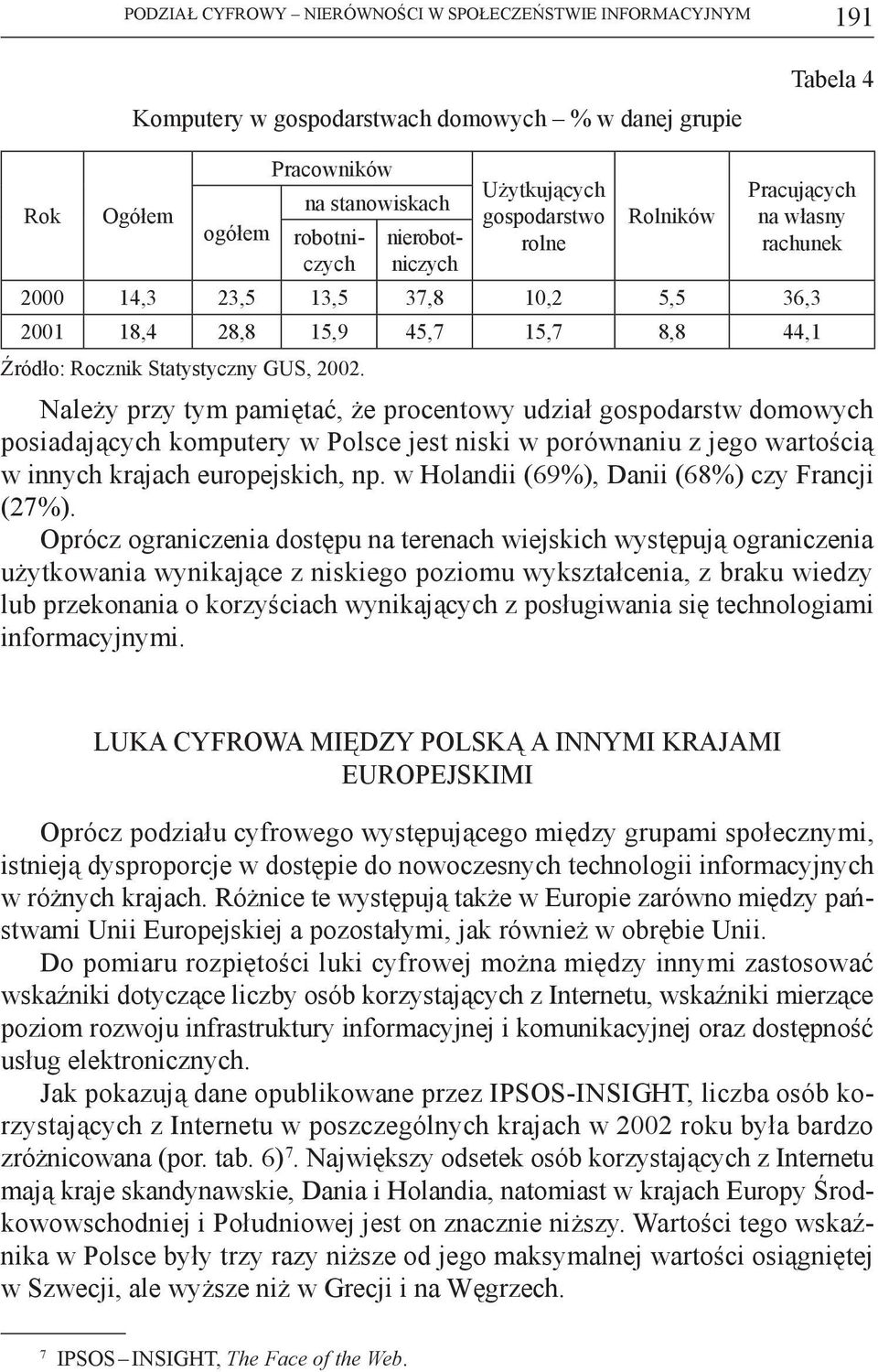 Należy przy tym pamiętać, że procentowy udział gospodarstw domowych posiadających komputery w Polsce jest niski w porównaniu z jego wartością w innych krajach europejskich, np.