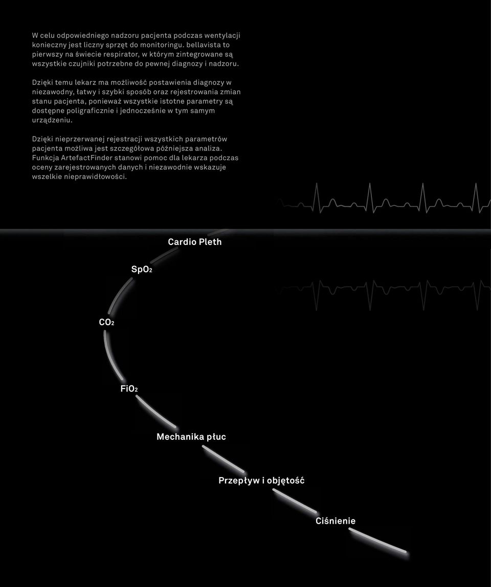 Dzięki temu lekarz ma możliwość postawienia diagnozy w niezawodny, łatwy i szybki sposób oraz rejestrowania zmian stanu pacjenta, ponieważ wszystkie istotne parametry są dostępne poligraficznie i