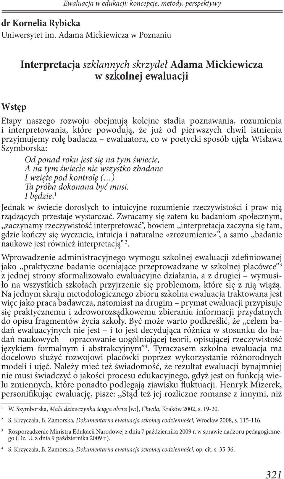 Interpretacja szklannych skrzydeł Adama Mickiewicza w szkolnej ewaluacji -  PDF Free Download