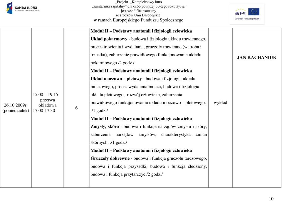 15 układu płciowego, rozwój człowieka, zaburzenia prawidłowego funkcjonowania układu moczowo płciowego../1 godz.