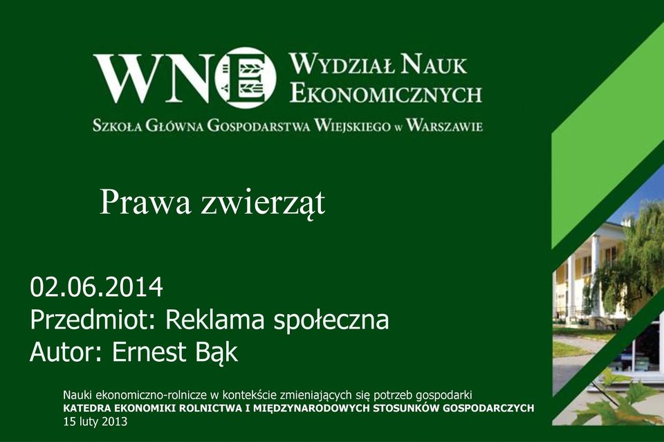 ekonomiczno-rolnicze w kontekście zmieniających się