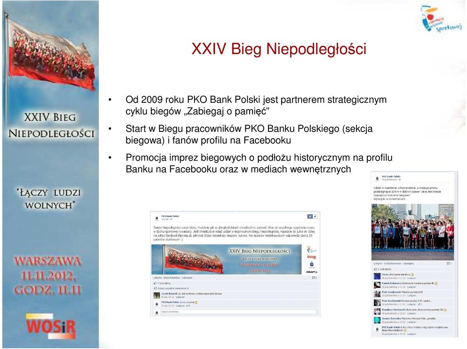 Banku Polskiego (sekcja biegowa) i fanów profilu na Facebooku Promocja imprez