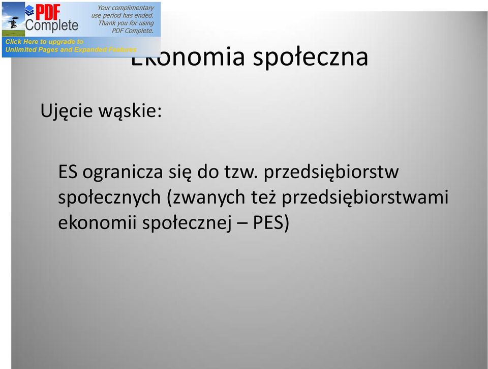 przedsiębiorstw społecznych