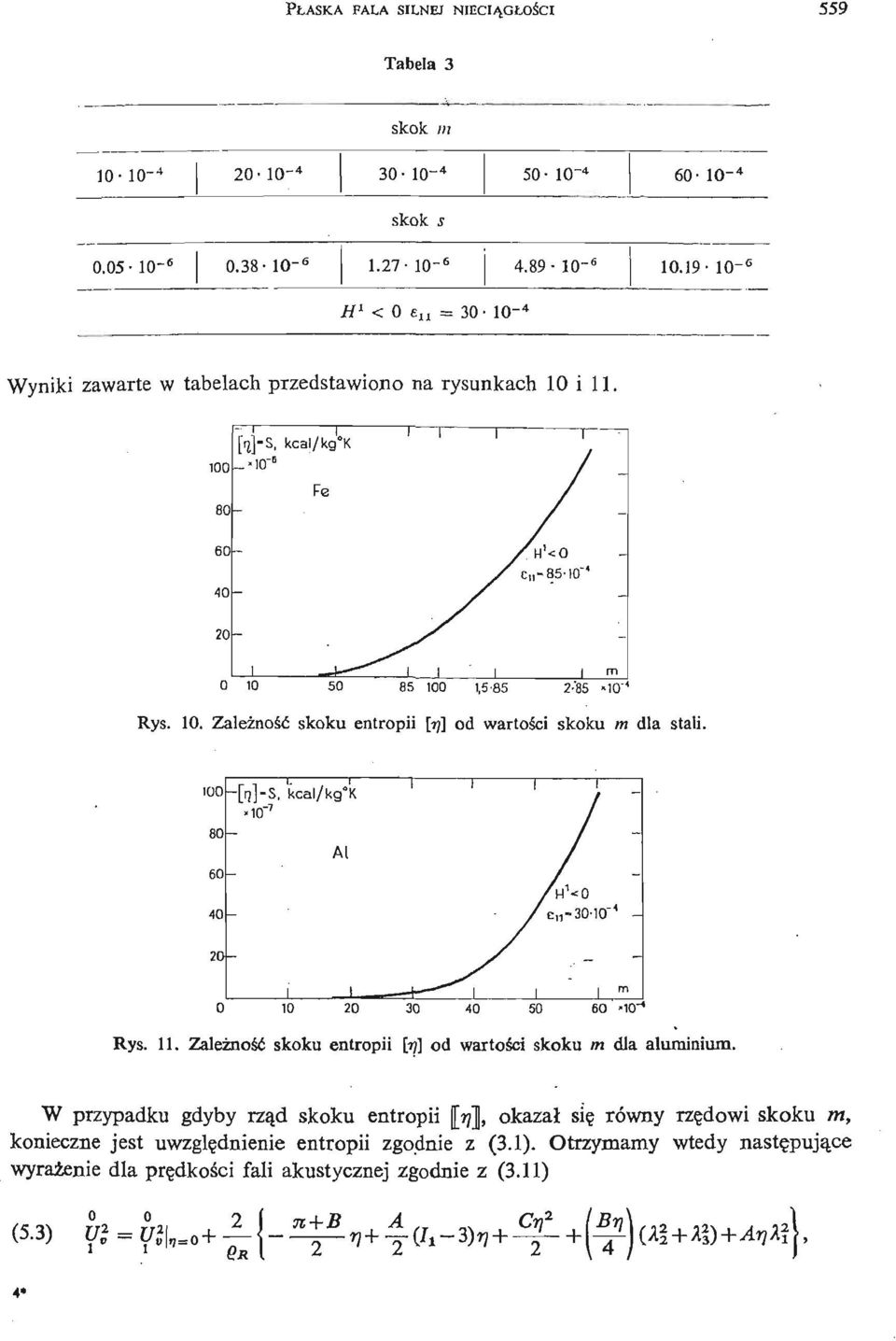 1 1 1 1 m 1 5 85 1 1,5-85 2- "85 «1 4 Rys. 1. Zależ nść skku entrpii \ rj\ d wartś ci skku m dla stali. 1 1 2 3 4 5 6-1- 1 Rys. 11.