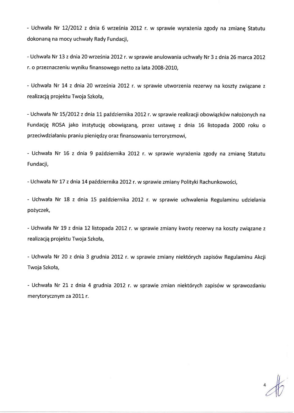w sprawie utworzenia rezerwy na koszty zwiqzane z realizacjq projektu Twoja Szkota, - Uchwata Nr L5/2O2 z dnia t paidziernika 2O2 r.