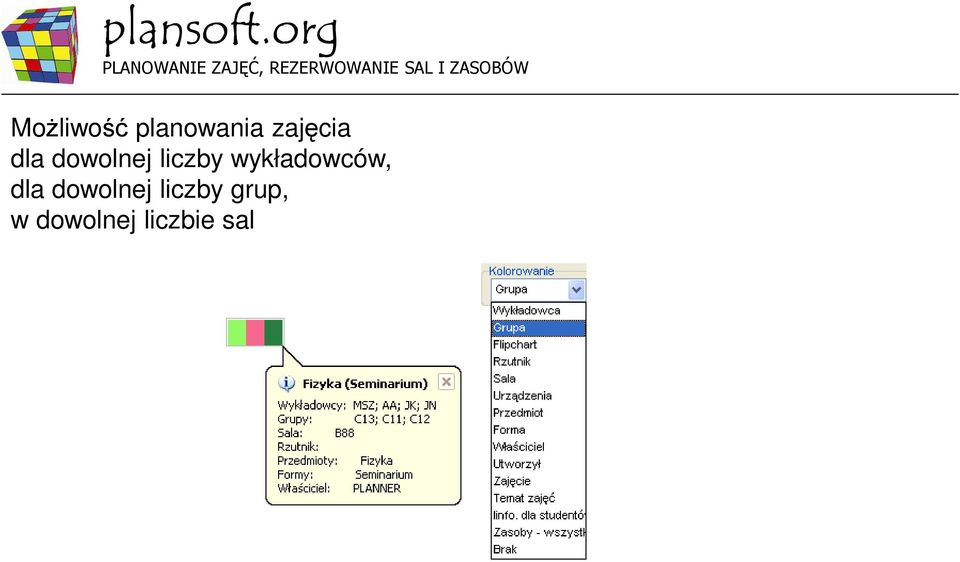 wykładowców, dla dowolnej
