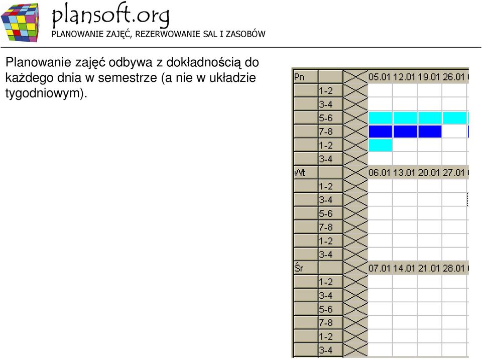 każdego dnia w semestrze