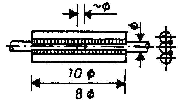 Rysunek 48 - Zakotwienie strzemion 8.1.4 Połączenia 8.1.4.1 Zasady ogólne Zbrojenie powinno składać się, jeżeli jest to możliwe, z prętów nieprzerwanych na długości jednego przęsła tub jednego elementu konstrukcyjnego.