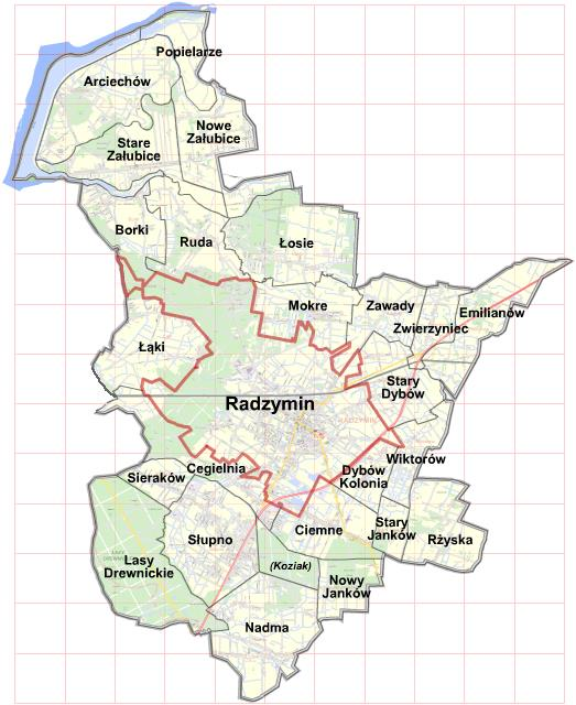 2. Charakterystyka gminy 2.1. Charakterystyka zagospodarowania przestrzennego gminy 2.1.1. Położenie i struktura funkcjonalno-przestrzenna gminy Gmina Radzymin położona jest w powiecie wołomińskim, w centralnej części województwa mazowieckiego.
