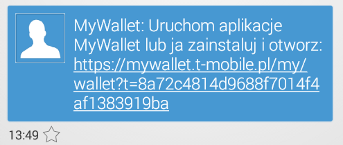 Instalacja karty Po dokonaniu poprawnej wysyłki karty z systemu Karty SGB na telefon Klienta, Klient powinien otrzymać na wskazany