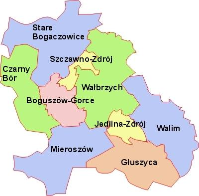 2. PODSTAWOWE DANE DOTYCZĄCE OBSZARU GMINY WALIM Gmina Walim należy do Powiatu Wałbrzyskiego w Województwie Dolnośląskim.