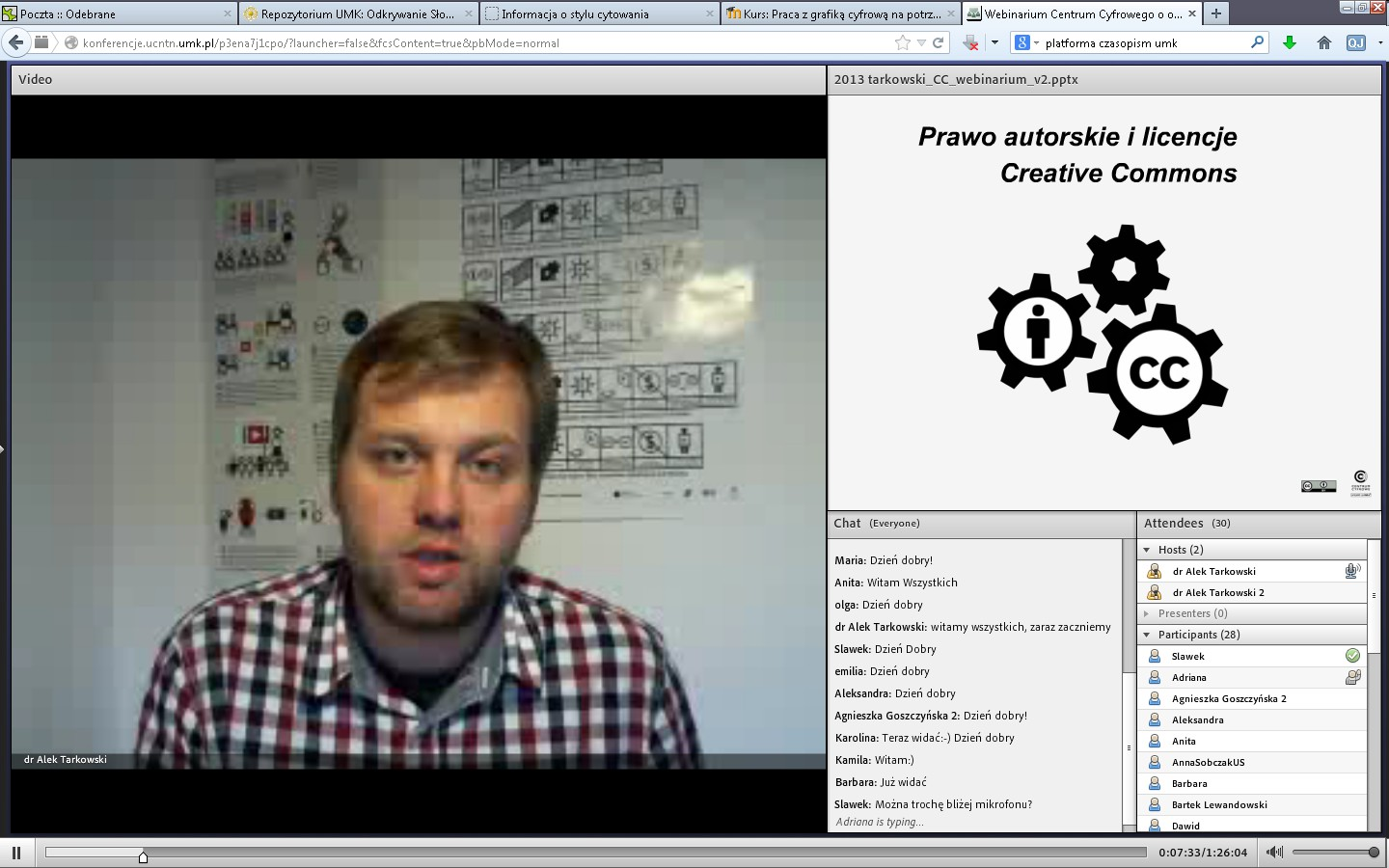 Webinaria UMK Adobe Connect komercyjne narzędzie wspierania seminarium
