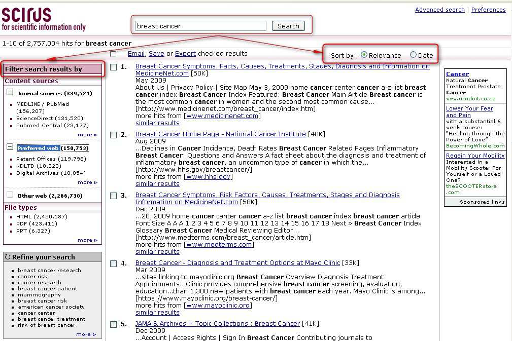 142 Moduł 2: Źródła informacji i wyszukiwanie Ryc. 3: Scirus CiteSeer Research Index (http://citeseer.ist.psu.edu/) WorldWideScience.org (http://www.worldwidescience.org/) Science.org (http://www.science.org/) SearchEdu.