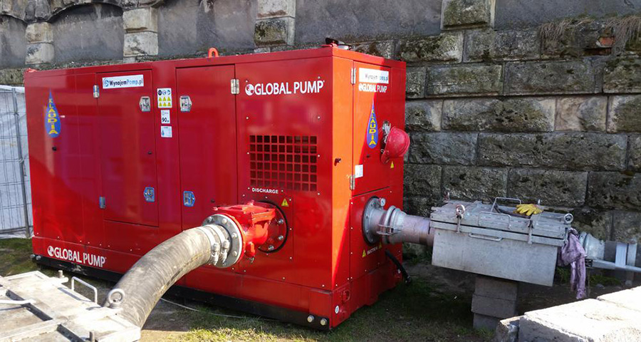 Pompa Global Pump 8GSTAP z koszem skrzyniowym obsługująca bypass ściekowy / fot. Klaudia sp. z o.o. i jeszcze więcej - Tam, gdzie wymagane są jeszcze większe przepływności (po stratach ponad 500 m3/godz.