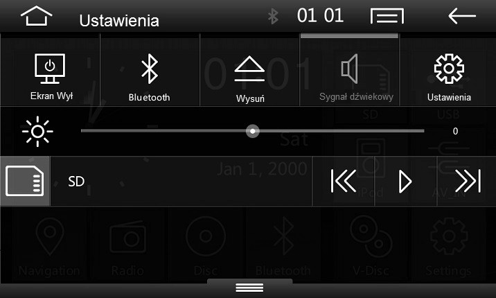 Ustawienia - Nawigacja W menu Ustawienia kliknij ikonę Nawigacja (rys 9), ustaw Głośność GPS na 2, w czasie komunikatów głosowych GPS podkład audio będzie lekko wyciszony, brak wyciszenia - ustaw na