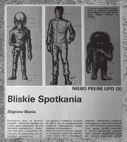 5. Hipoteza pierwsza Mostowicz Arnold, Ślady po lądowaniu i relacje o gościach [cykl: Zagadka latających spodków (6)], Tygodnik Demokratyczny, 15 sierpnia 1976, Mostowicz Arnold, Spotkania z
