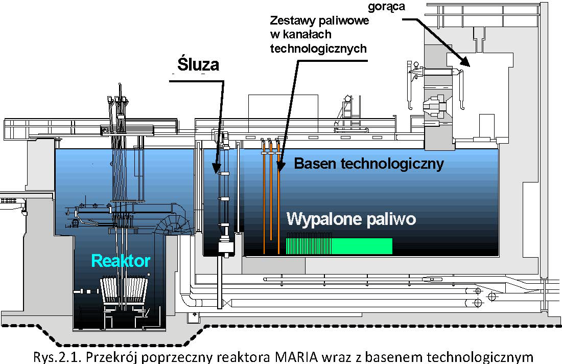 Główne parametry reaktora MARIA Parametr Moc nominalna Strumień neutronów termicznych Moderator System chłodzenia Elementy paliwowe materiał wzbogacenie materiał koszulki kształt długość części