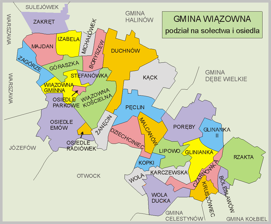 2. Charakterystyka miejscowości Boryszew Wieś Boryszew połoŝona jest w środkowej części województwa mazowieckiego, w powiecie otwockim i jest jednym z 29 sołectw wyodrębnionych w podziale