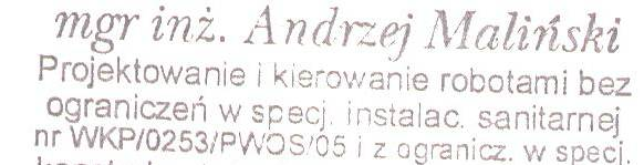 Biuro Projektowo - 62 - P R O J E K T W Y K O N A W C Z Y B S A N I T A R N A Obiekt Inwestor Kanalizacja sanitarna Barcinie Wsi od studni S3 do studni S22 gm.