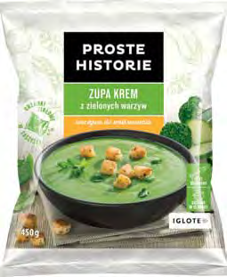 3 Frytki karbowane lub proste do piekarnika Iglotex 75 g 1 g -,57-14% 4 4 29 Zupa krem z zielonych lub czerwonych warzyw Iglotex 45 g 1 g -,89 Sałatka warzywna a la gyros Dega 5 g 1 g - 1,4 6 4 Śledź