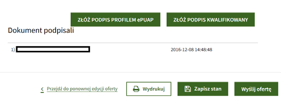 WYSYŁANIE I MODYFIKOWANIE OFERTY W AUKCJI Po wypełnieniu wszystkich pól Użytkownik może załączyć dodatkowe dokumenty (np. uchwałę o zmianie członków zarządu) klikając przycisk + Dodaj załącznik.