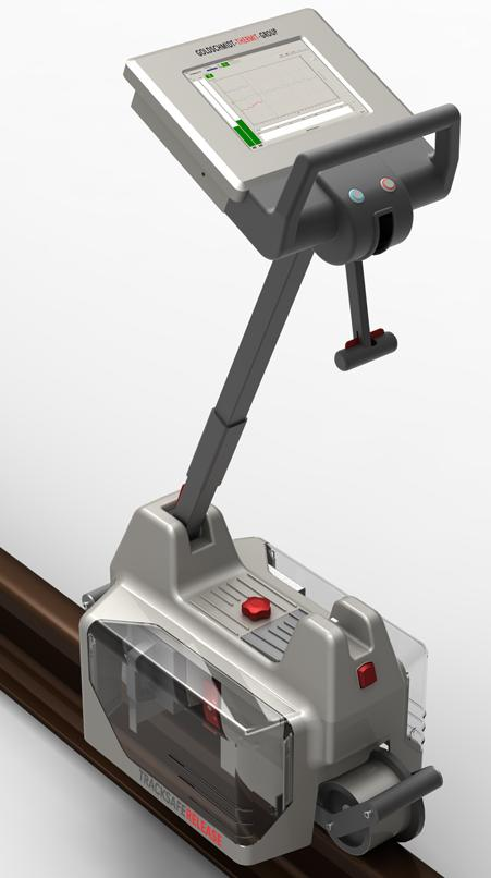 Strona 14 Nowa generacja aparatury RAILSCAN Urządzenie TRACKSAFE Kompletne przeprojektowanie w celu : dalszego ułatwienia obsługi