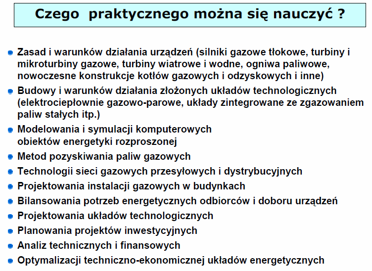 Energetyka Gazowa i Rozproszona www.itc.polsl.
