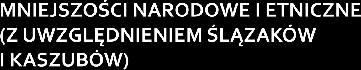 Identyfikacja Narodowoetniczna Identyfikacja pierwsza (pierwsze pytanie) Identyfikacja druga (drugie pytanie) Razem niezależnie od liczby i kolejności deklaracji (w pierwszym lub drugim pytaniu)