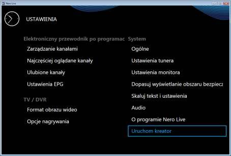 Ekran Ustawienia 3 Ekran Ustawienia W ekranie Ustawienia możesz w dowolnym momencie zmienić podstawowe ustawienia, które wprowadziłeś przy użyciu kreatora początkowego.