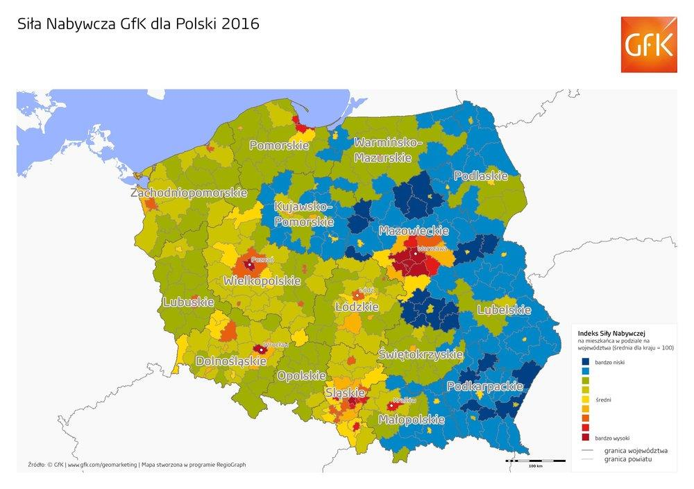 Zamożność i siła nabywcza mieszkańców Wskaźnik zamożności w 2010 r.