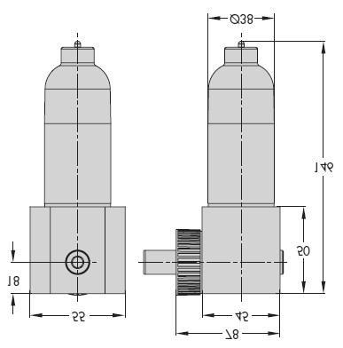 W nawiasach wymiary wykonania ze stali nierdzewnej Rys. 7 (zdjęcie: rys. 4) Regulator ciśnienia typu 478-xx/-3xx Rys. 8 (zdjęcie: rys. ) Regulator ciśnienia typu 478-4 Rys. 9 Rys. 9 (zdjęcie: rys.