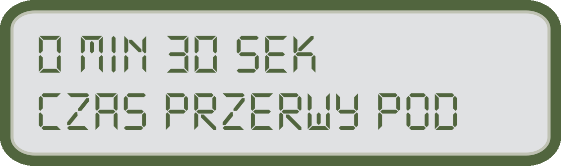 6 Naciśnięcie przycisku MENU uruchamia podajnik paliwa. Podajnik pozostaje uruchomiony do ponownego naciśnięcia MENU. Naciśnięcie MENU załącza / wyłącza nadmuch.