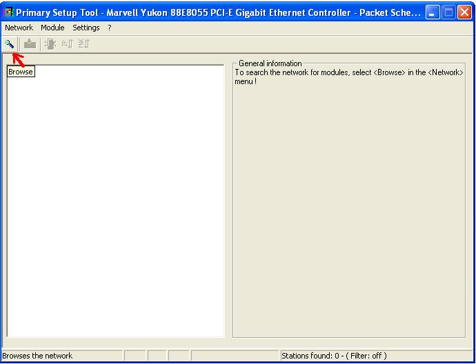 Wst pna konfiguracja urz dze Je eli urz dzenie nie posiada wst pnej konfiguracji mo emy przeprowadzi j przy pomocy aplikacji "Primary setup tool".