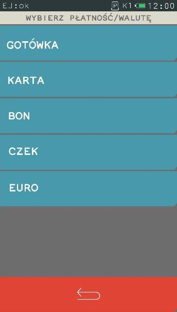 Wybierz PŁATNOŚCI Wybierz jedną z form płatności lub walutę np.