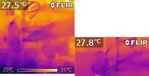 Obniżenie temperatury powietrza na zewnątrz budynku, czego nie zapewnia
