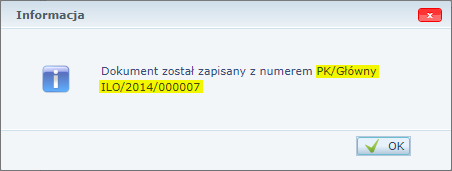 Finanse. Jak nadać dokumentowi żądany numer? 3/7 Teraz, gdy będziesz tworzył nowy dokument, aplikacja podpowie numer o jeden większy niż wartość licznika ustawiona we wzorcu.