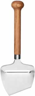 Oval oak nóż do sera z dwoma uchwytami Stal nierdzewna/dąb. Idealny nóż dla koneserów sera. Dwa uchwyty ułatwiają krojenie w plasterki lub kostki.