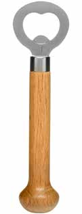 Oval oak otwieracz do butelek Stal nierdzewna z dębowym uchwytem. Otwieracz wykonany ze stali nierdzewnej z uchwytem wykonanym z litego drewna dębowego. Idealny na prezent.