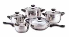 4 kuchnia Garnek z pokrywą NR 17SW813 1100 pkt. Garnek ze szklaną pokrywą. Wykonany z aluminium. Wewnętrzna warstwa posiada nieprzywieralną powłokę ceramiczną.