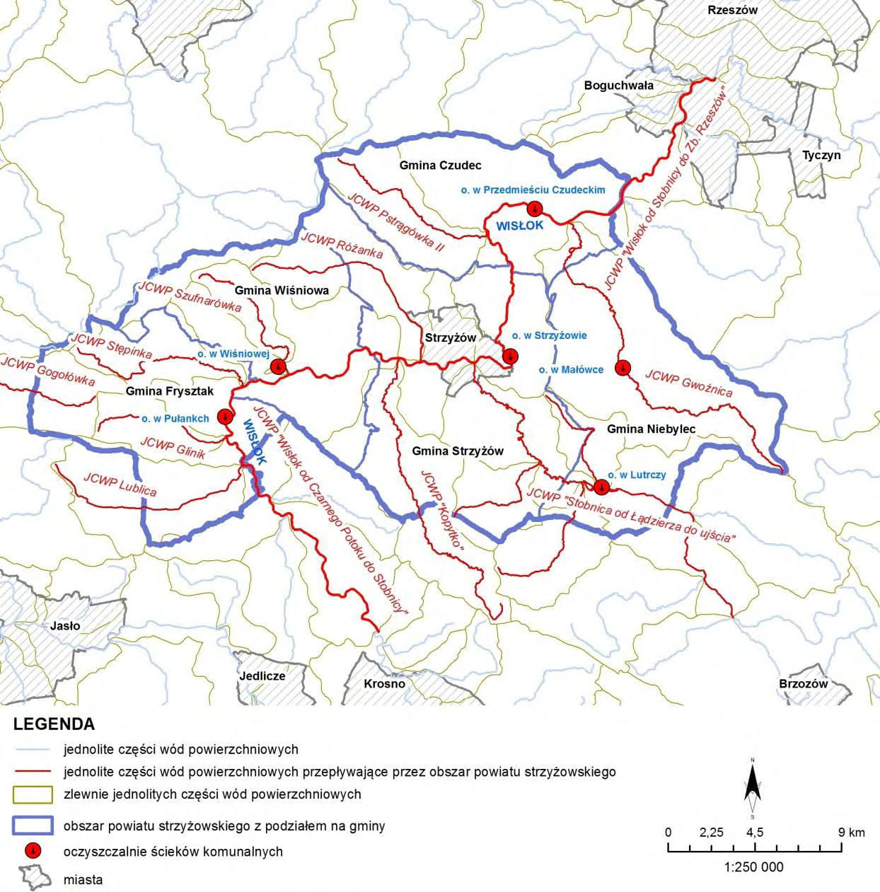 występowanie zjawiska eutrofizacji spowodowanej odprowadzaniem do wód zanieczyszczeń ze źródeł komunalnych.