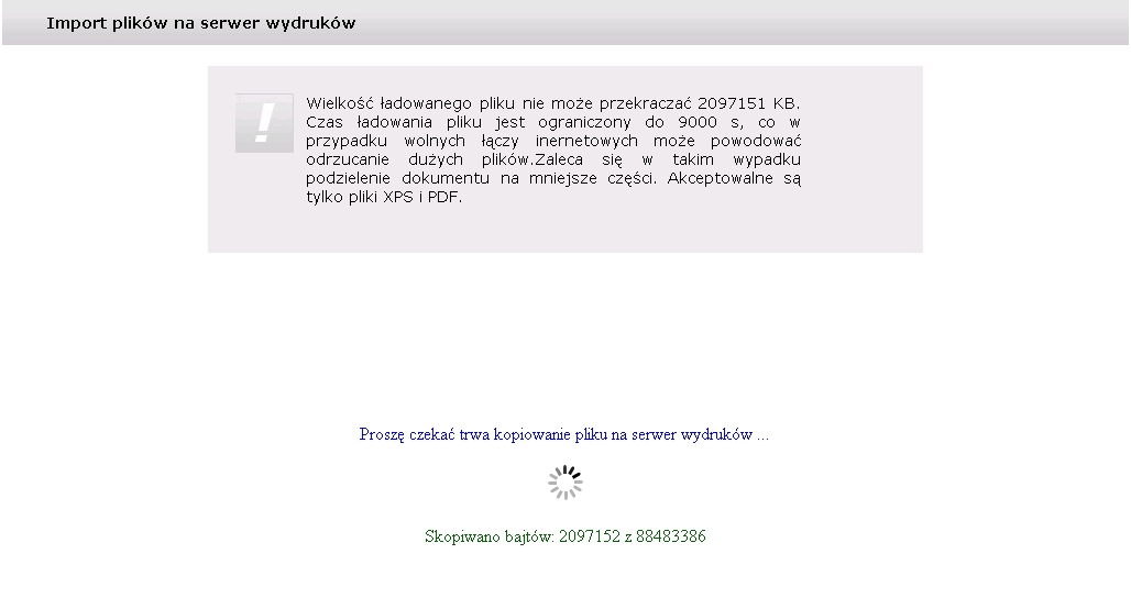 pliku. Gdy plik zostanie wskazany należy wcisnąd w celu zaimportowania danego pliku do systemu. Można również zrezygnowad z importu pliku wciskając przycisk. Rysunek IV.