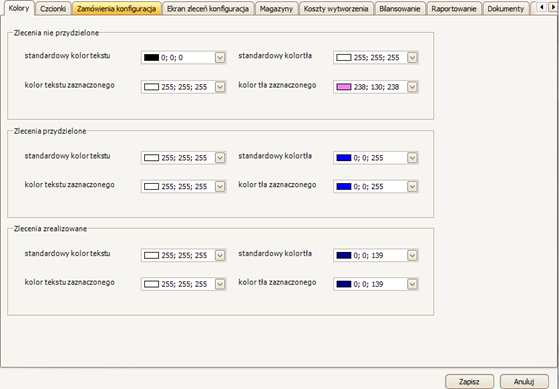 Następnie przechodzimy do konfiguracji programu (rys. 5). Rys. 5. Konfiguracja W zakładce Kolory (rys.