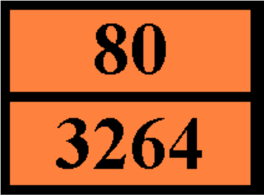 Numer identyfikacyjny zagrożenia (nr Kemler) 80 Kod klasyfikacja C1 Pomarańczowe tablice Kategoria tunelu Wyłączone ilości (ADR) Kod EAC Kod APP E E1 2X B 14.6.2 Transport morski Nie dotyczy. 14.6.3 Transport powietrzny Nie dotyczy.