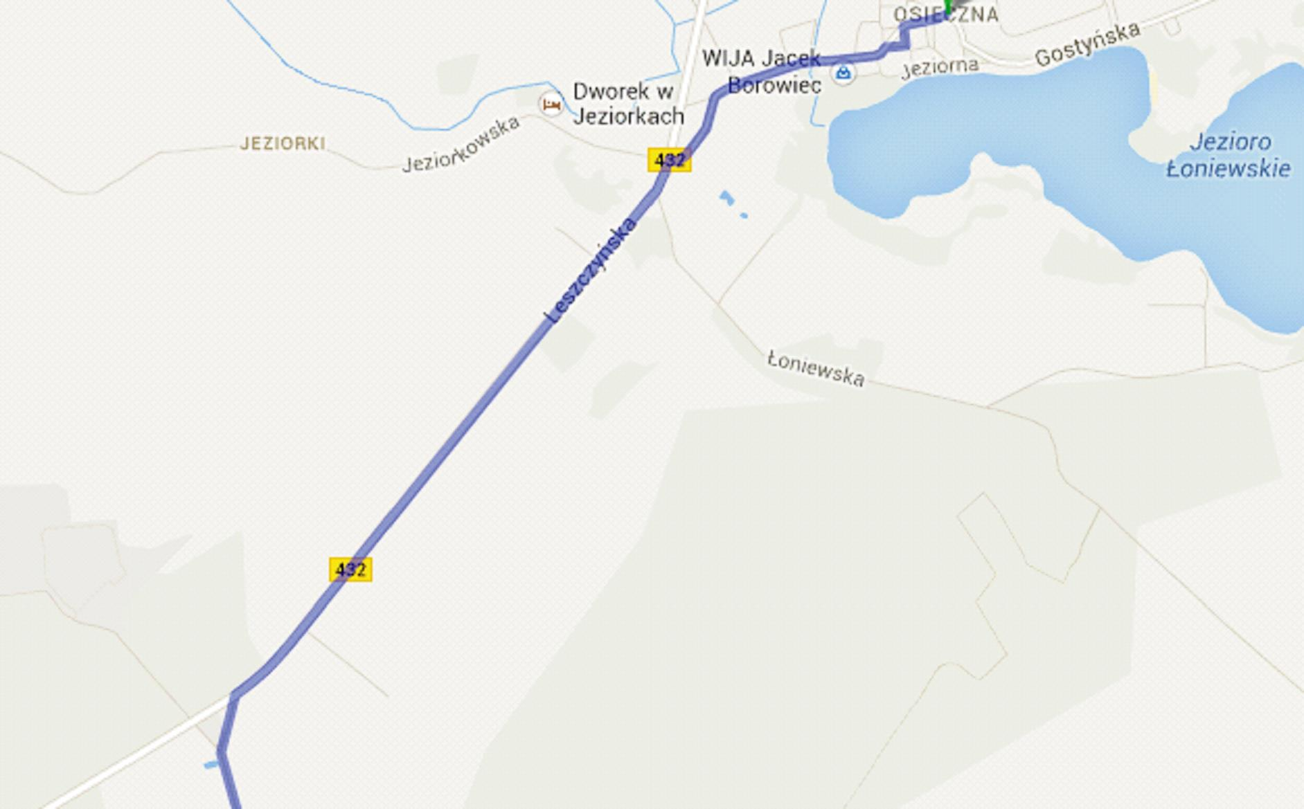 - 2 - LOKALIZACJA INWESTYCJI REMONT ŚCIEŻKI ROWEROWEJ MIEJSCOWOŚĆ TRZEBANIA km 5+350,00 OSIECZNA km 6+518,00 DW 432 LESZNO WLKP. ŚREM ŚRODA WLKP. WRZEŚNIA.
