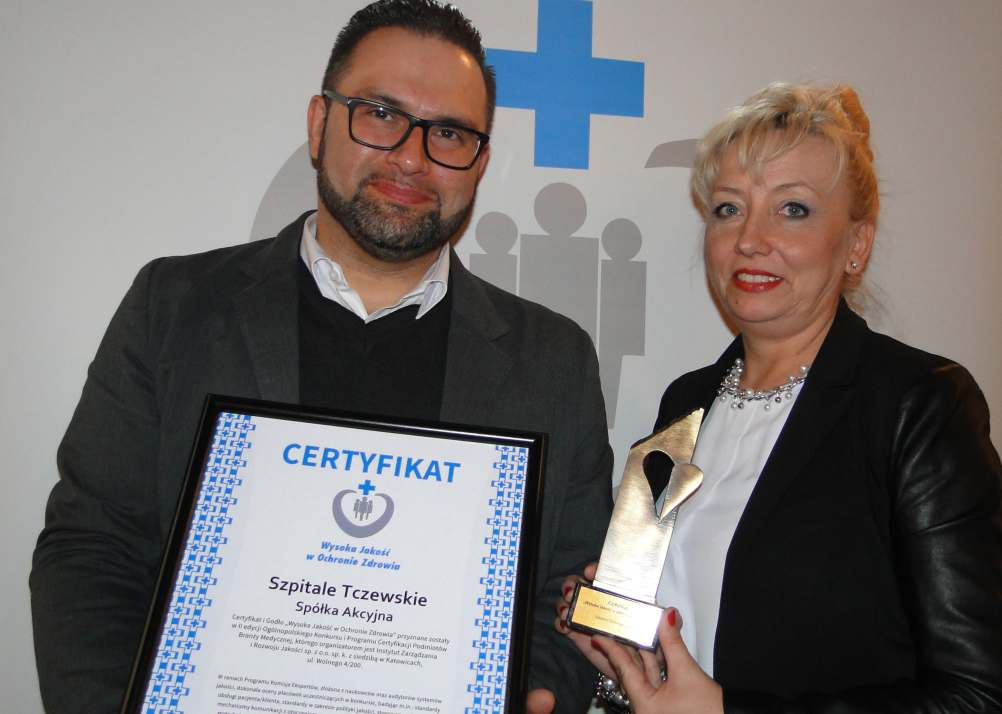 Korzyści z uzyskania Certyfikatu Wysoka Jakość w Ochronie Zdrowia - Placówki wyróżnione w Programie "Wysoka Jakość w Ochronie Zdrowia" otrzymują PRESTIŻOWY CERTYFIKAT, nadany przez ekspertów ze