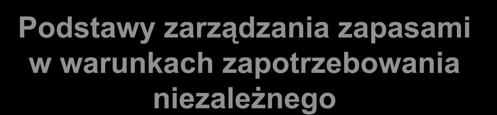 Podstawy zarządzania zapasami w