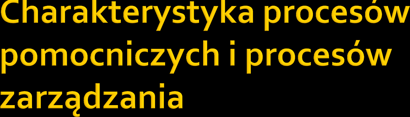 Proces utrzymania ruchu i inwestycji Proces kontroli jakości Proces transportu wewnętrznego i